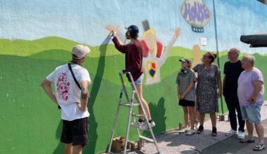 77 Meter langes Graffito entsteht
