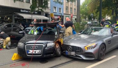 Schloßstraße in Pempelfort nach Unfall gesperrt