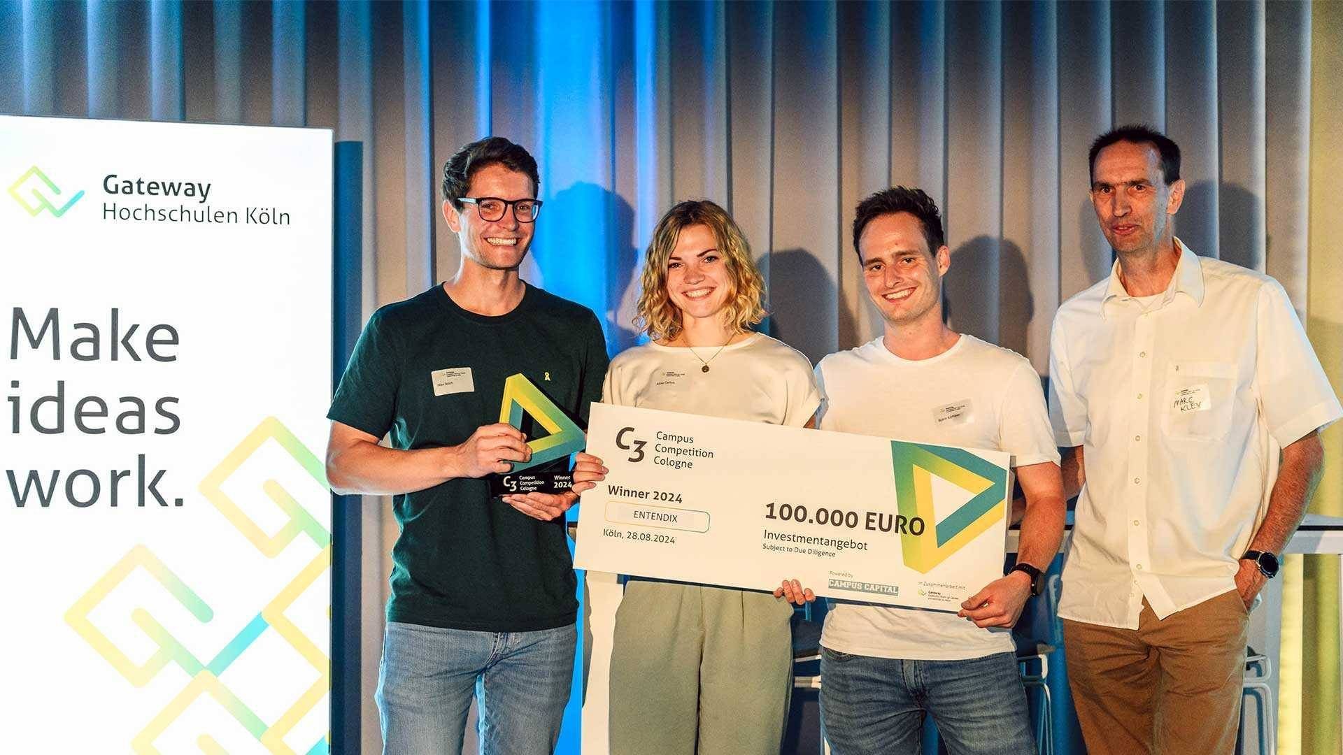 Die Entendix-Gründer (v.l.): Maximilian Both, Alina Cartus und Björn Kämper.