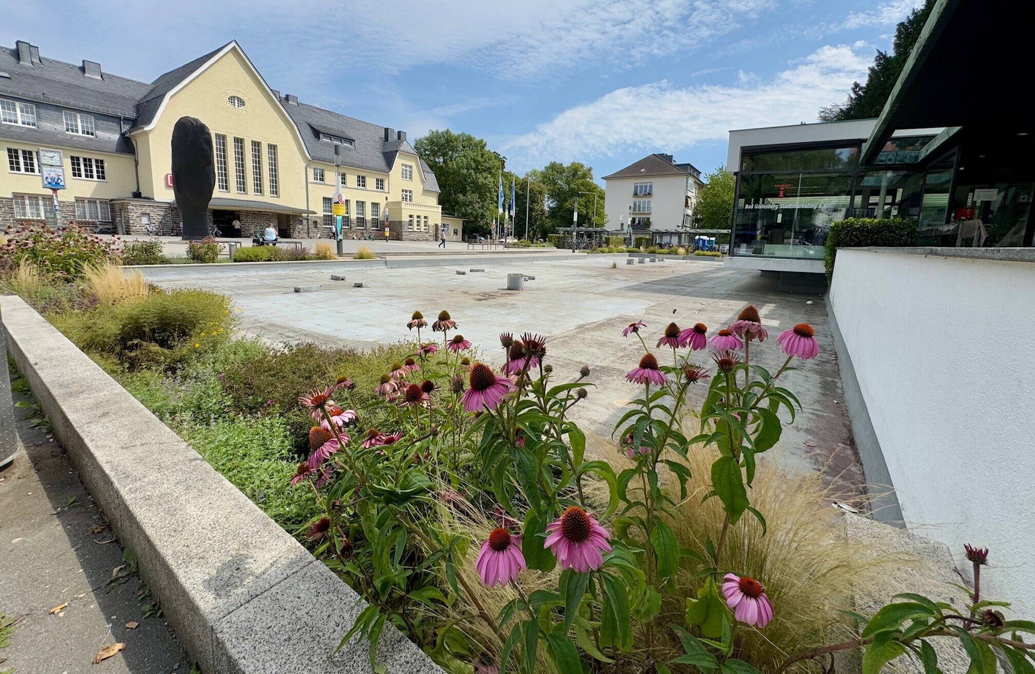  Der Brunnen auf dem Ria-Maternus-Platz soll nun bald repariert werden. 