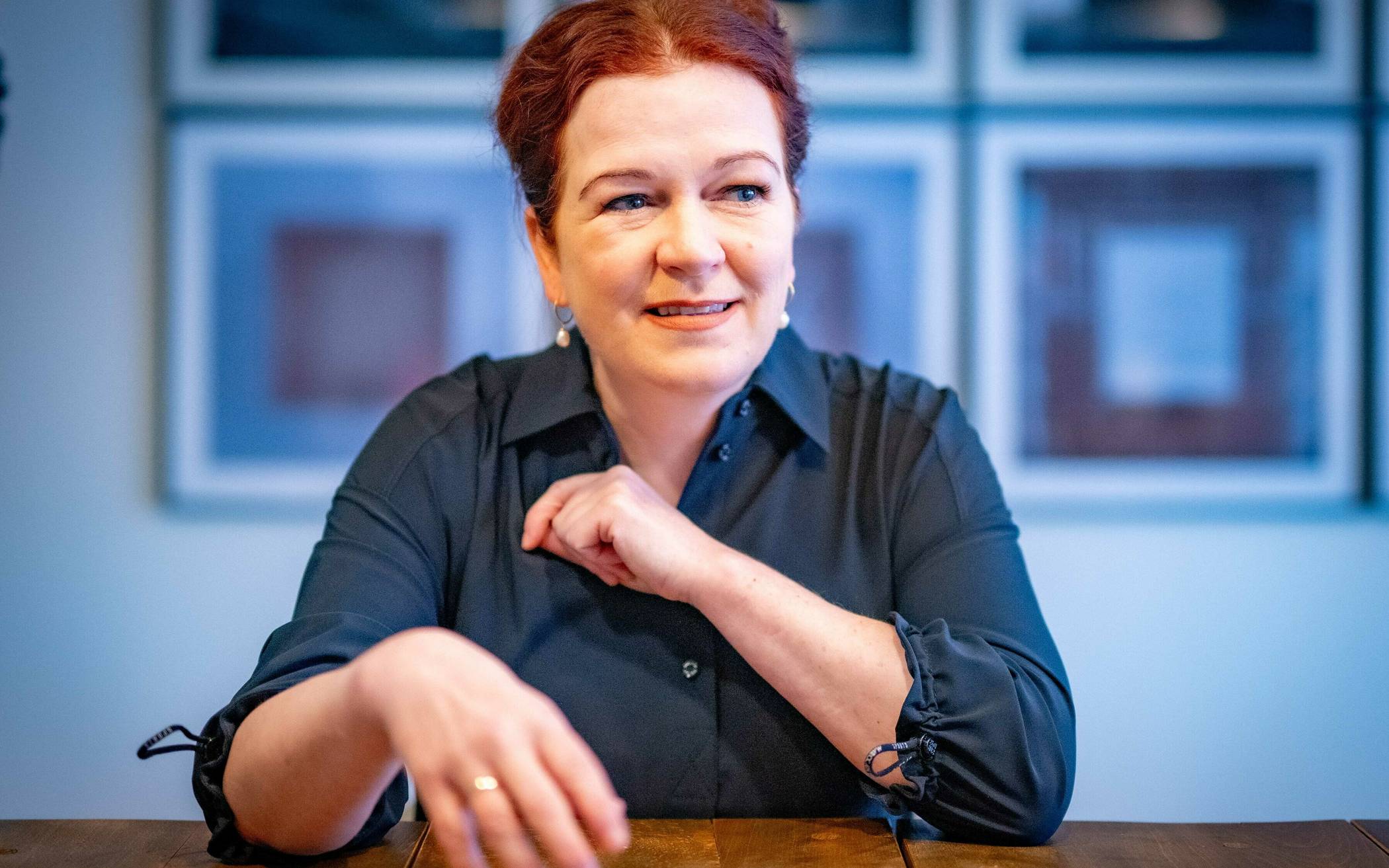 Oberbürgermeisterin Katja Dörner während eines Interviews mit der GA-Redaktion.