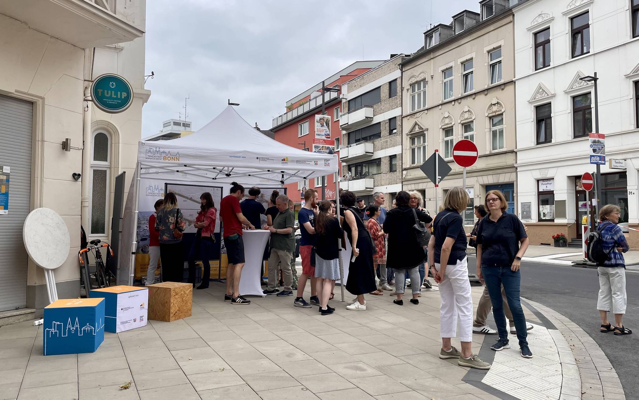  Die Stadt hat zum Abschluss des ersten Teilabschnitts der Baustelle auf der Bornheimer Straße am Samstag ein Fest veranstaltet. 