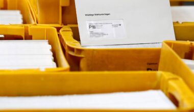 Wahlbenachrichtigungen in Essen werden verschickt