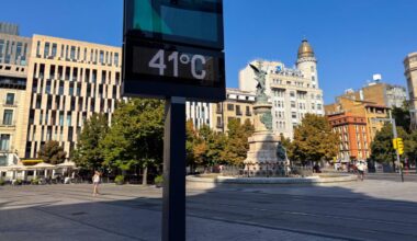 Wetter in Spanien: Ein Thermometer zeigt 41 Grad
