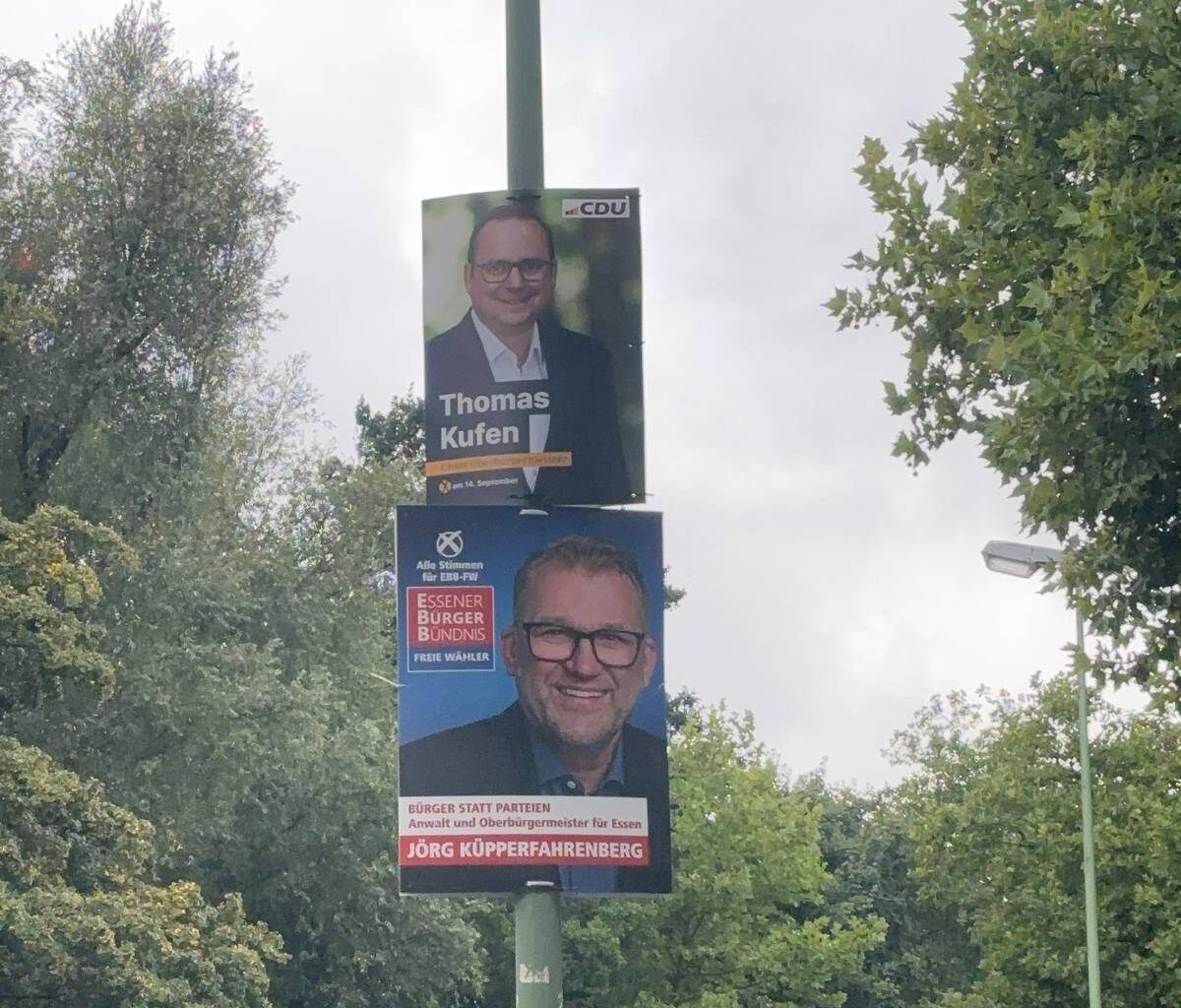 Kommunalwahl 2025 in Essen: Jetzt hängen die Wahlplakate