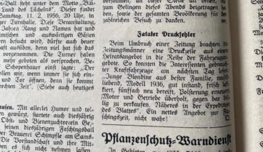 Ein Abschied und ein fataler Druckfehler