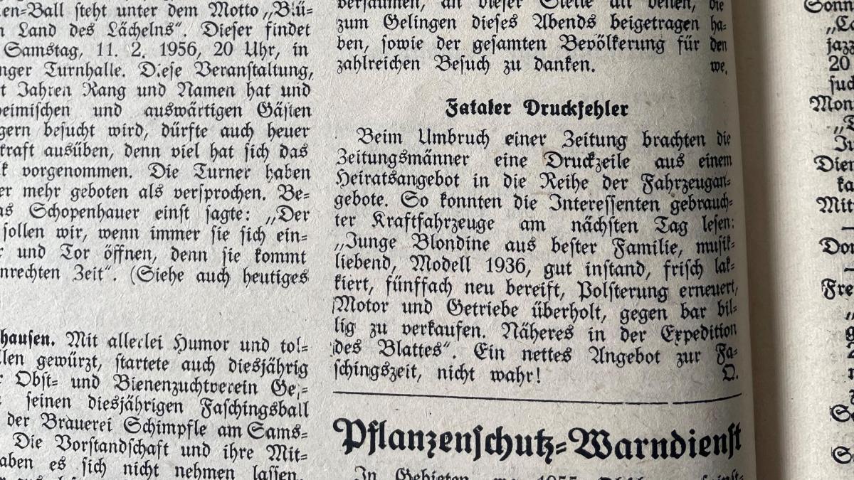 Ein Abschied und ein fataler Druckfehler
