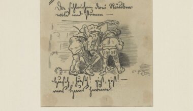 Die Zeichnung von Wilhelm Busch "Die drei Räuber". (Handout) Foto: Antje Penz/ Staatliche Museen zu Berlin, Kupferstichkabinett