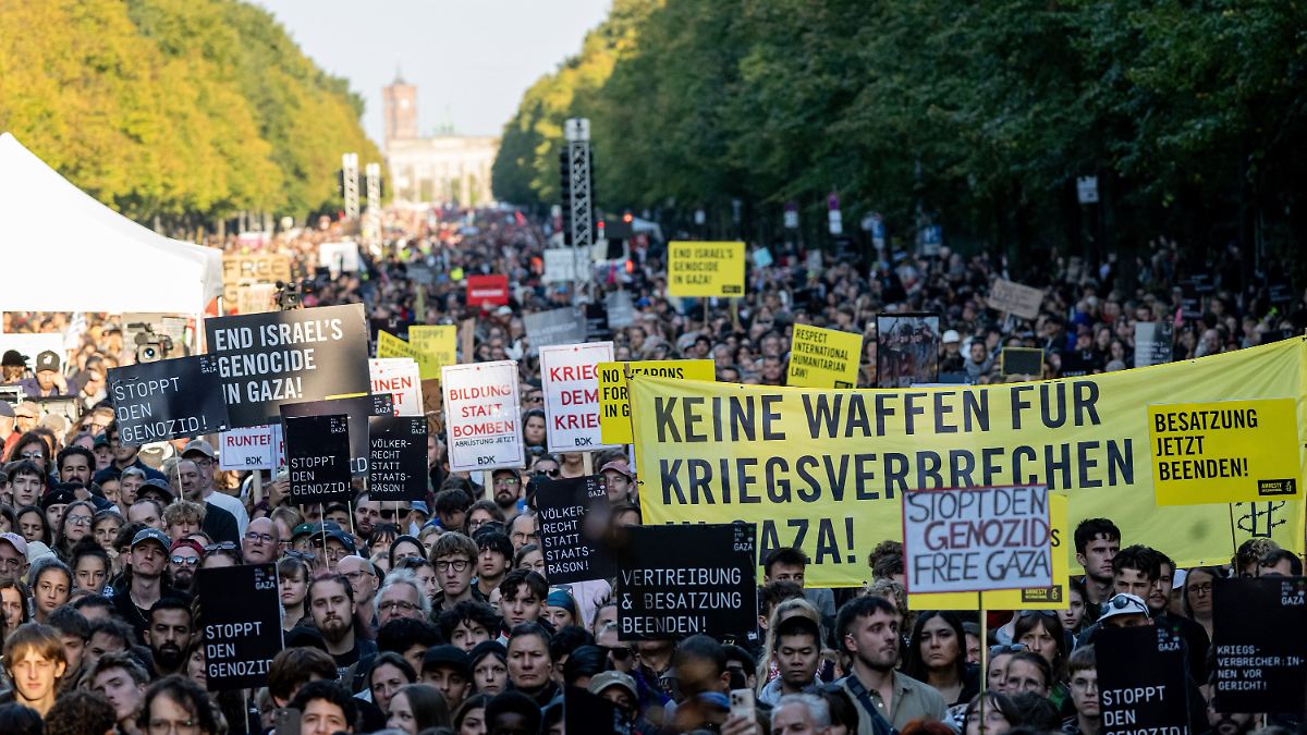 Rekord bei "All Eyes on Gaza": Zehntausende demonstrieren in Berlin gegen Israels Krieg