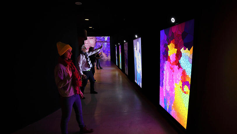 Miguel Chevaliers Installation "The Eyes of the Machine" (2019) im Ara Art Center, Seoul (Südkorea).