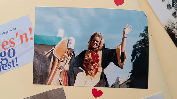 Von 1995 bis 1998 führte Steinberg als Münchner Kindl den Einzug der Wiesnwirte und den Trachtenumzug an.