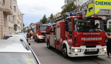 Wohnungsbrand in Chemnitz: Eine Person gerettet