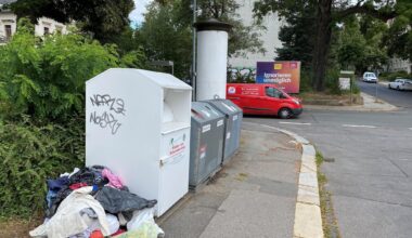 Mehrere Container in Chemnitz fallen weg