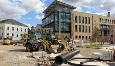 Dieser zentrale Platz in der Innenstadt in Limbach-Oberfrohna ist ab morgen gesperrt