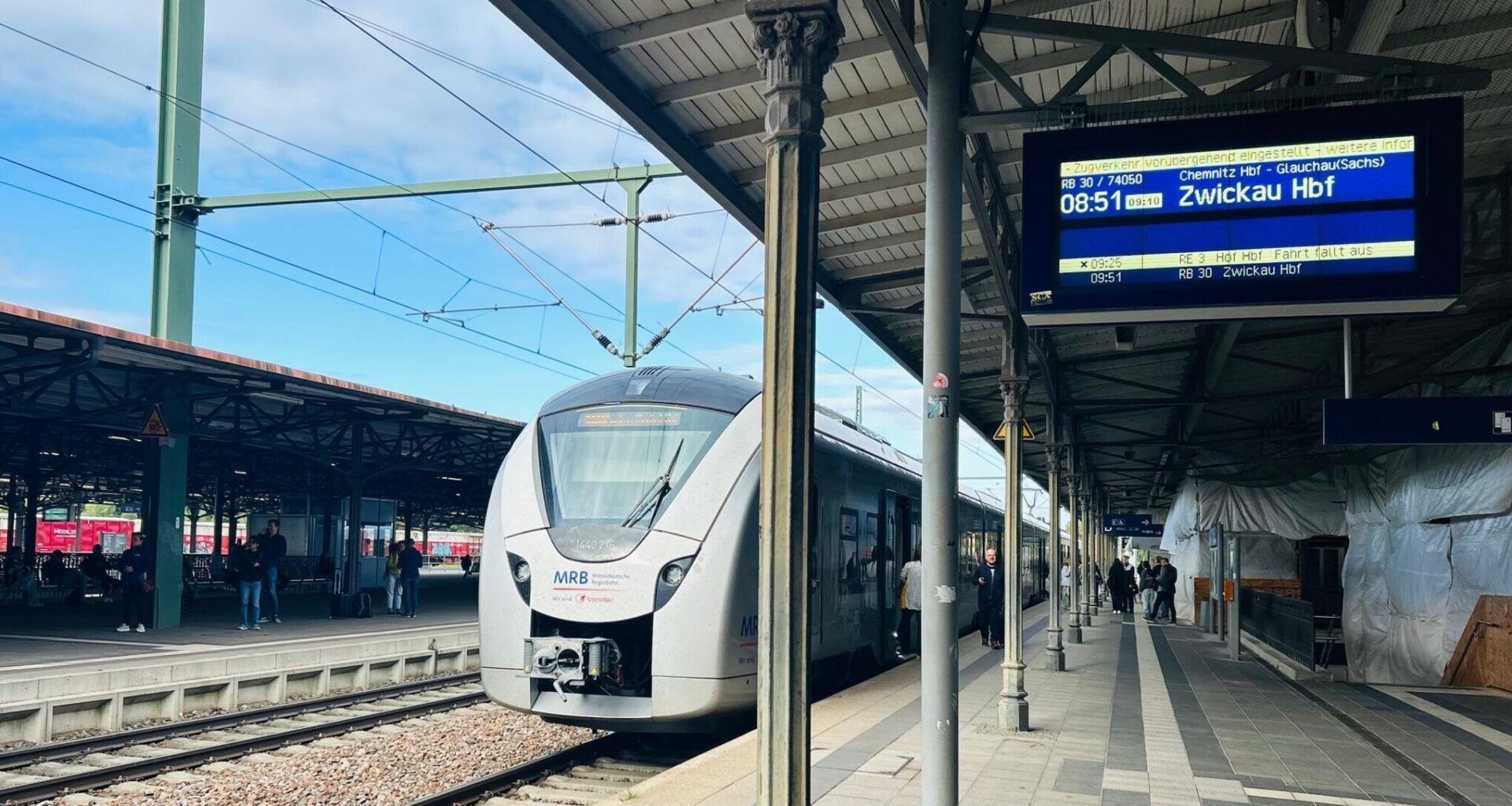 Zugausfälle zwischen Chemnitz und Dresden