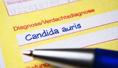 Ärztlicher Überweisungsschein mit Diagnose Candida auris.