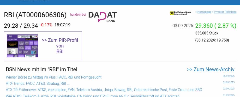 Wie RBI, Uniqa, Telekom Austria, SBO, Lenzing und CPI Europe AG für Gesprächsstoff im ATX sorgten