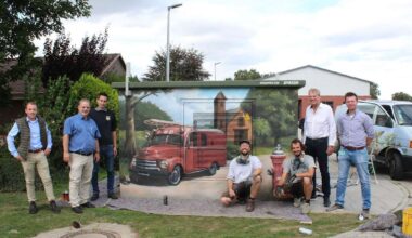 Graffiti-Künstler verzieren Trafo am Ortsrand Colnrade mit Feuerwehr-Motiven