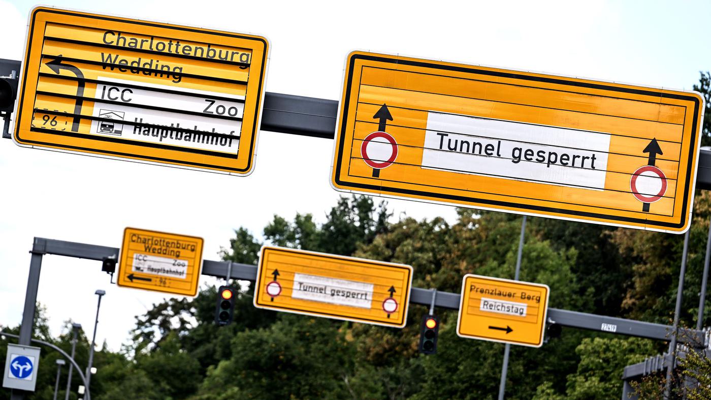 Berliner Tiergartentunnel wieder gesperrt – am dritten Tag in Folge