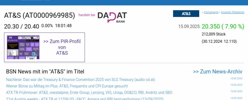 Wie AT&S, CPI Europe AG, OMV, Andritz, Mayr-Melnhof und EVN für Gesprächsstoff im ATX sorgten