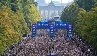 Berlin-Marathon im Besenbus: Anne ist extra aus Kanada angereist. Nun hat sie Tränen in den Augen