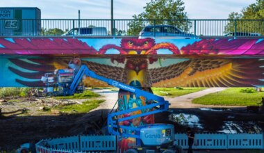 Neues Graffiti für die Brudermühlbrücke - München