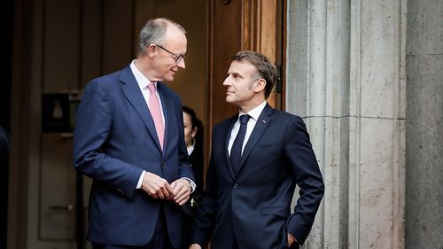 Bundeskanzler Merz trifft Präsident Macron