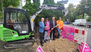 Telekom Glasfaserausbau in München, Obermenzing Bereich Pipping