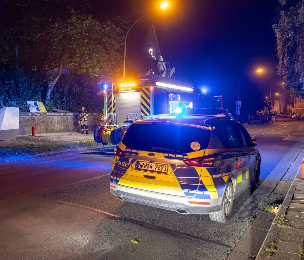 Angebrannter Blitzeranhänger in Essen blitzt wieder