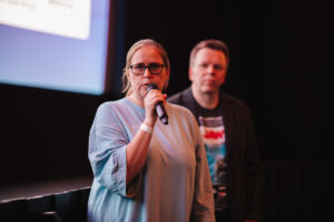 Risna Olthuis und Carsten Happe leiten das Filmfestival Münster (Foto: Thomas Mohn)