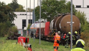 Feuerwehreinsatz - Tropfender Waggon: Gefahrguteinsatz am Bahnhof Troisdorf - Panorama