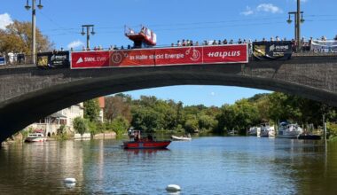 28-Meter-Sprünge und Festivalstimmung beim sechsten Brückenspringen an der Giebichensteinbrücke begeistern tausende Zuschauer zum Laternenfest in Halle – Du bist Halle