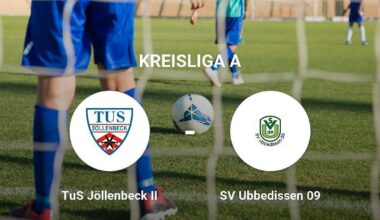 Kantersieg für TuS Jöllenbeck II gegen SV Ubbedissen 09