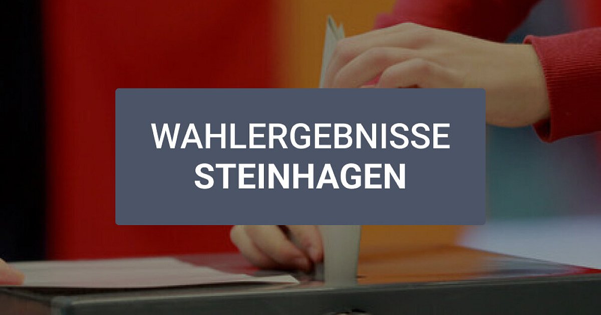 Alle Wahlergebnisse zur Kommunalwahl aus Steinhagen im Überblick