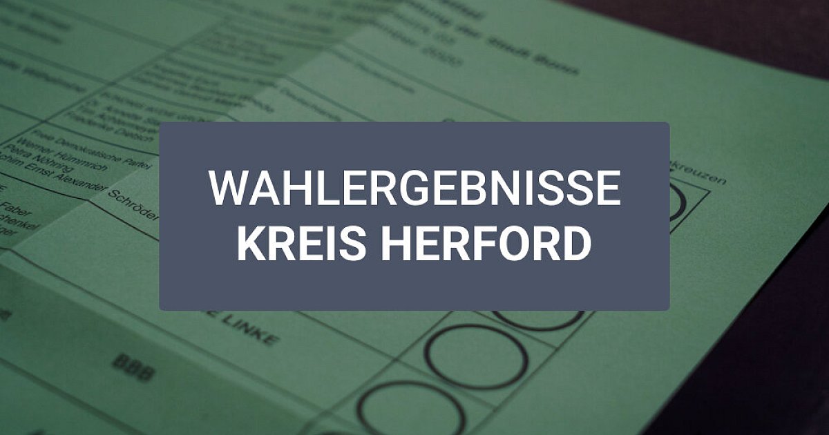 Alle Wahlergebnisse zur Kommunalwahl aus Herford im Überblick
