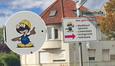 Tierischer Helfer: Ein Maulwurf lotst die Autofahrer durch die Baustellen in Halle | Haller Kreisblatt