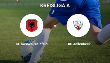 TuS Jöllenbeck im Spiel gegen KF Kosova Bielefeld um Längen besser