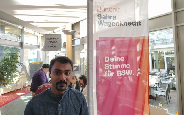 Ist jetzt beim Berliner BSW für die Finanzen zuständig: Schatzmeister Martin Rutsch im Tierparkhotel.