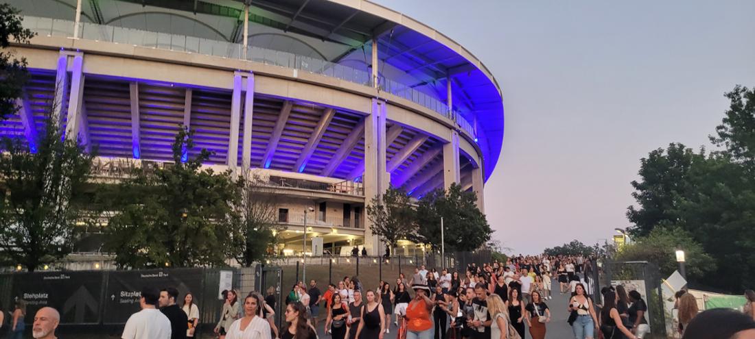 Pop-Star Beyonce tritt im Frankfurter Deutsche Bank Park auf.