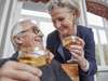 Happy senior couple drinking champagne model released Symbolfoto property released PUBLICATIONxINxGE