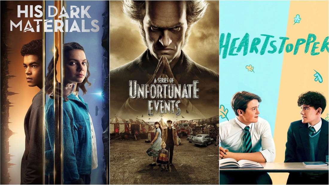Erfolgreiche Young Adult Bücher als Serie His Dark Materials Heartstopper A Series of Unfortunate Events