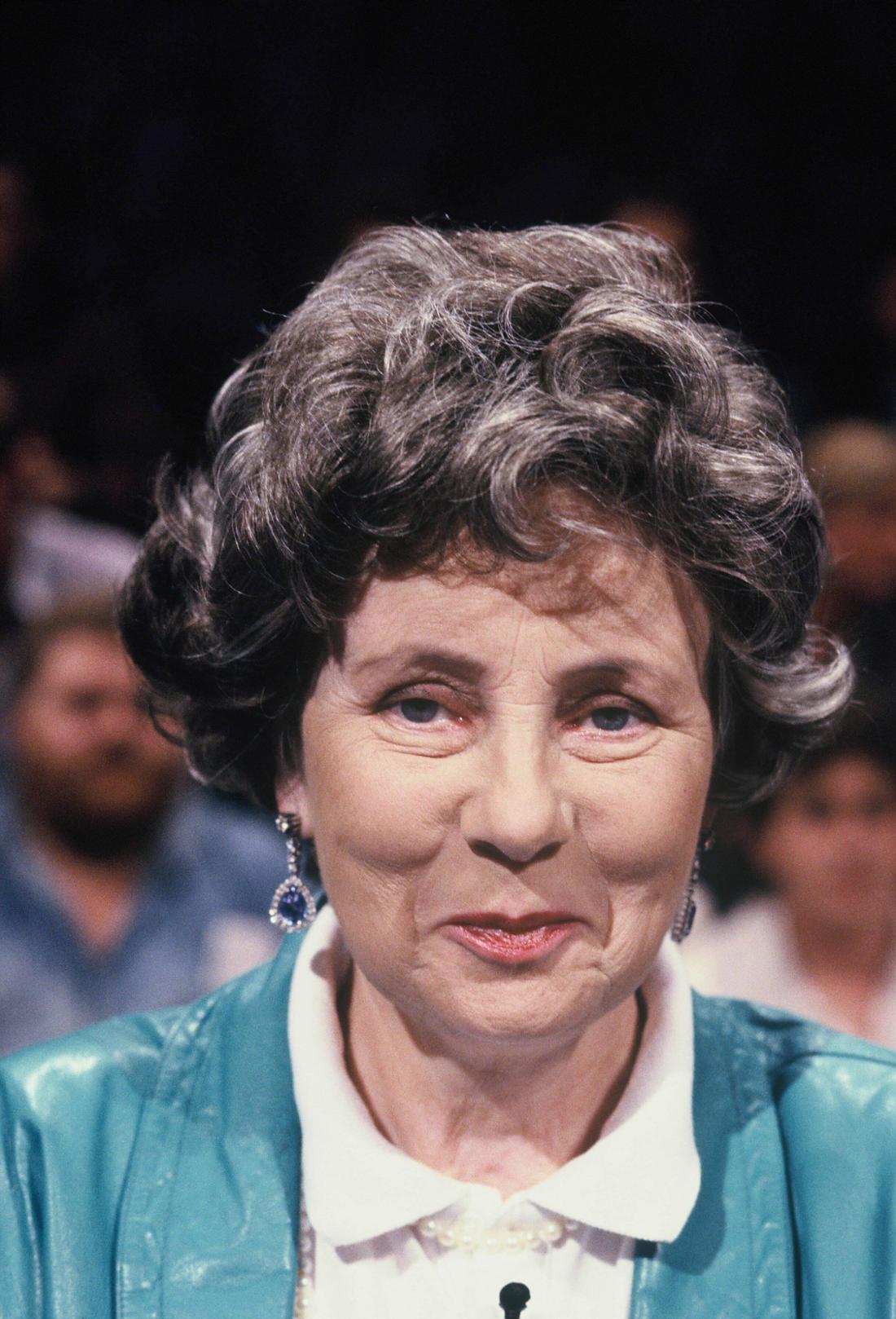Theologin Uta Ranke-Heinemann bei einer Talkshow am 20.09.1992