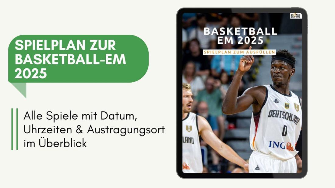 Vorschaubild für einen Spielplan zur Basketball-EM 2025