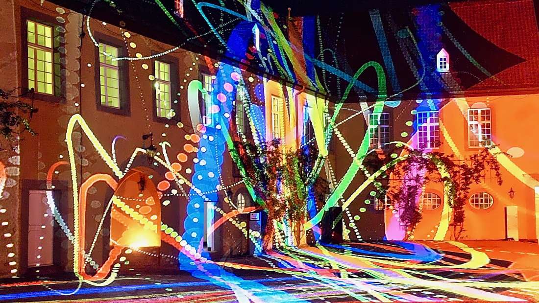 Das Lichtfestival auf Schloss Dyck 2019.
