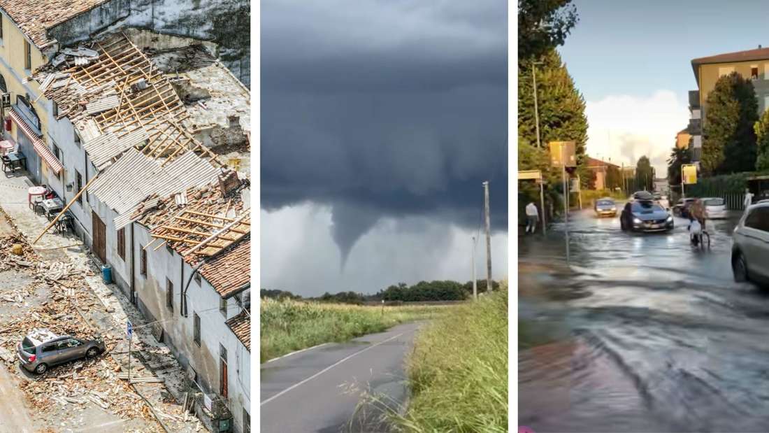 Tornado Lombardei Italien Norditalien Unwetter Schäden Überflutung Padova