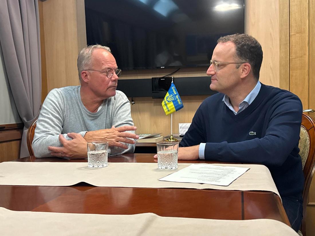 Spahn und Miersch gemeinsam in der Ukraine.