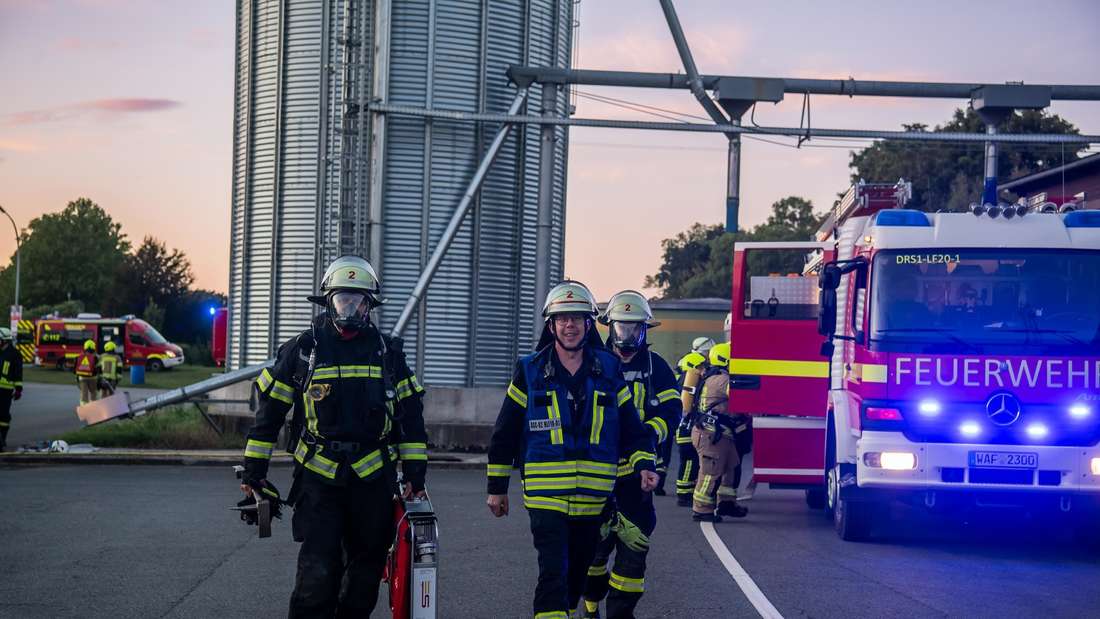 Groß angelegte Übung der Feuerwehren bei Raiffeisen in Mersch