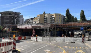 Vollsperrung der Lindwurmstraße wegen Brückenbaus