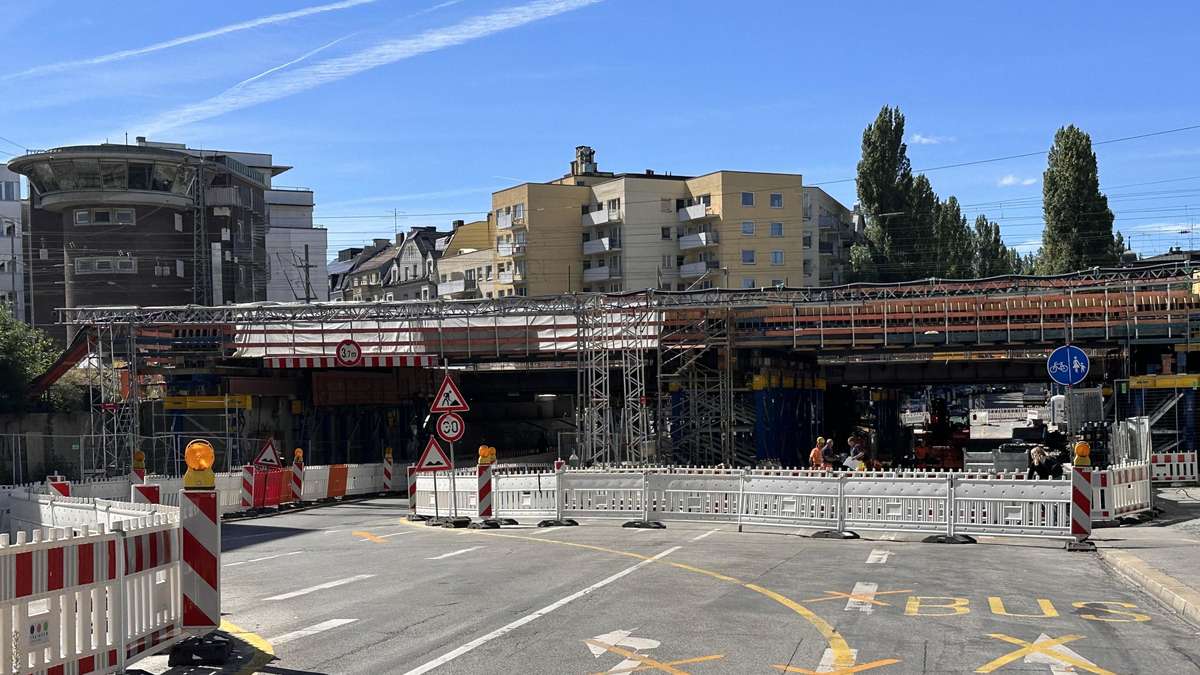 Vollsperrung der Lindwurmstraße wegen Brückenbaus