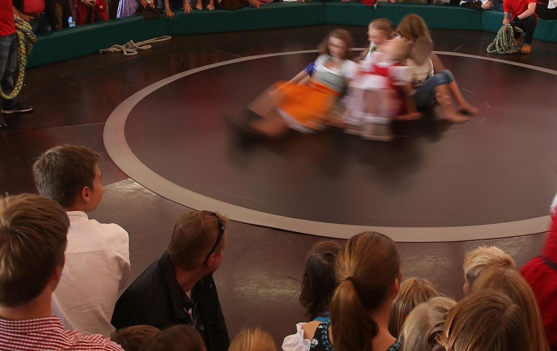 Beliebte Attraktion: Das Teufelsrad auf dem Oktoberfest.